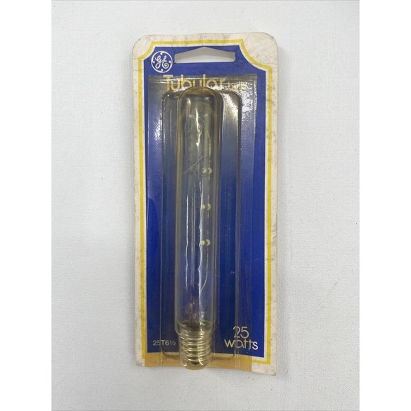 GE Tubular Clear 25 Watt T6-1/2 Light Bulb QTY-1 Bayonet 25T6 1/2 - Picture 6 of 9